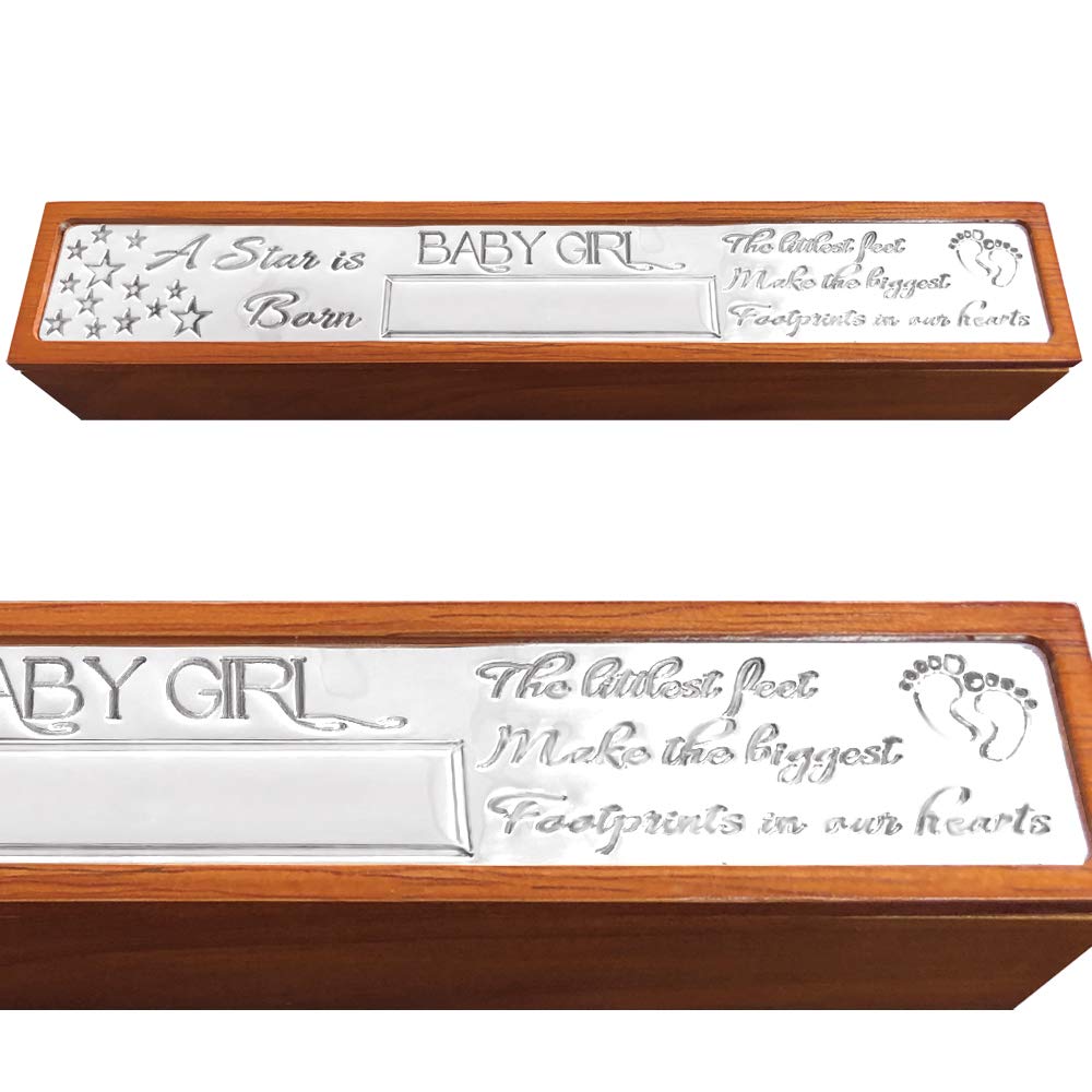 English Pewter Company Baby Girl Birth Certificate Holder Box – Perfect Keepsake Gift for New Baby, Christenings, Baptism and More [BG600]