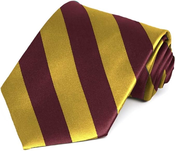 Buy Maroon and Gold Striped Tie at Amazon.in