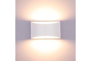 Lightess Modern LED Wall Sconce Light Dimmable 12W Up Down Wall Light for Bedroom Living Room, Warm White