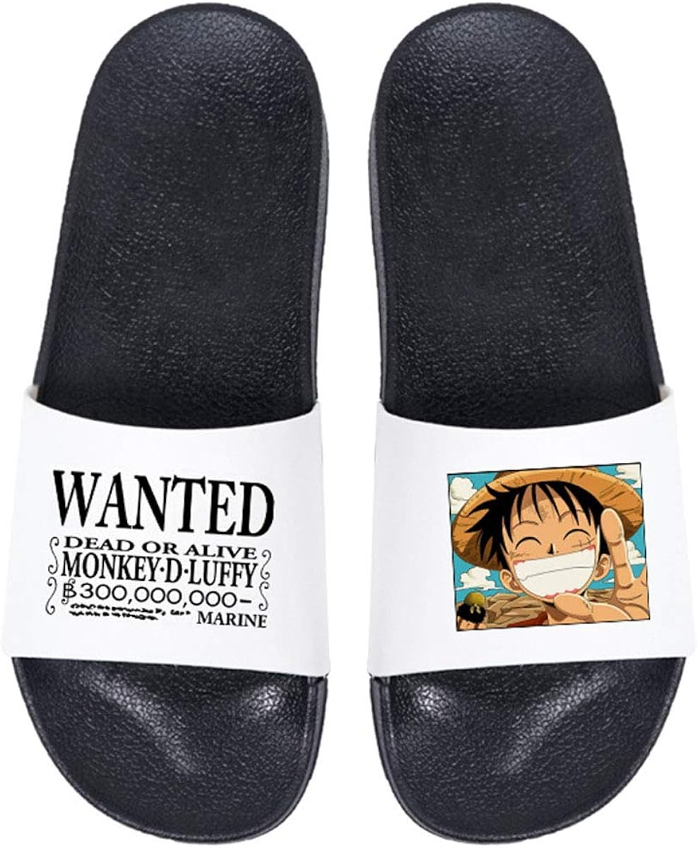 slipper shoes amazon on Amazon Com Dhspkn Anime One Piece Slippers Flat Sandals Indoor Outdoor Pvc Shoes Luffy Chopper Usopp Shower Slides Clothing