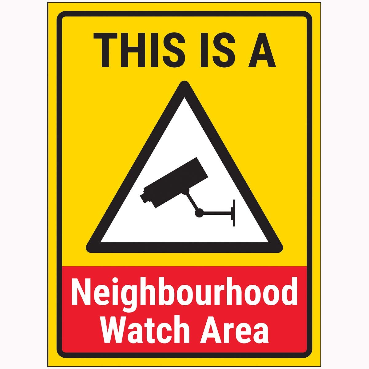 V Safety This Is A Neighbourhood Watch Area Sign - 200x300mm - 3mm Alu Comp With Channel