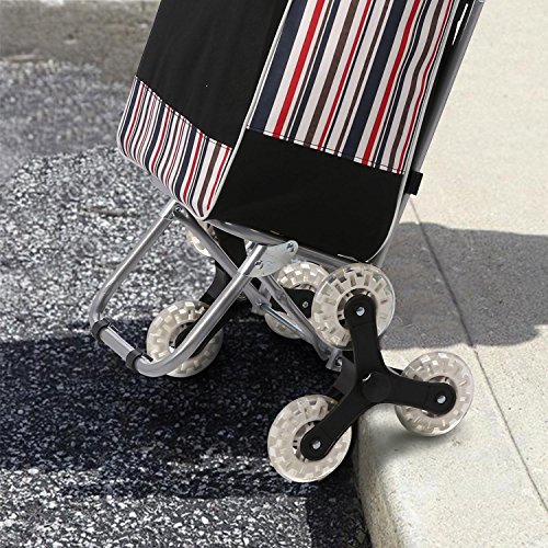 image for Utheing Folding Trolley Dolly Shopping Cart, Stair Climbing Cart Groce