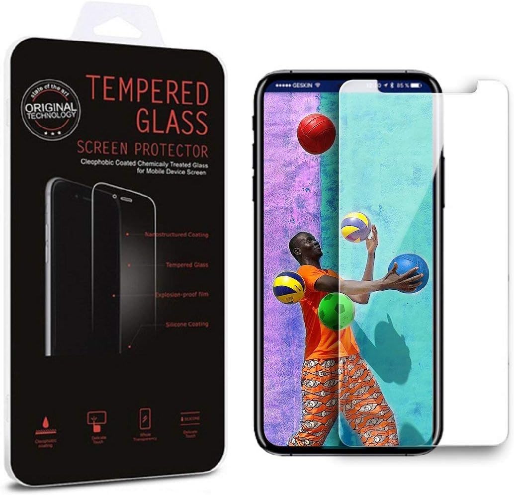 iPhone x Screen Protector Glass Tempered 9H Hardness 2.5D PET [Soft Edge Hybrid] Xphone for iphone 10 Ultra Slim HD Clear Case Friendly Super Easy Apply