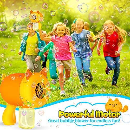 WisToyz Bubble Machine Bubble Blower Cat Bubble Maker 800+ Bubbles Per