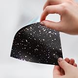 WALPLUS Glitter Black Tile Stickers 15x15cm Peel & Stick 24 pcs view 7