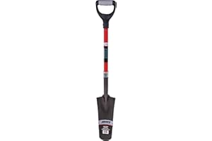 Heavy-Duty Drain Spade, Carbon Steel, 14" x 5-1/2" Blade, 29" L, D-Grip Handle