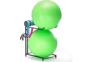 Lhysn Large Exercise Ball Holder - Medicine Ball Rack for 75cm Yoga Ball Storage, Home Gym Organizer