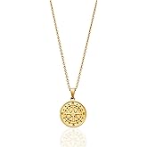 CRAFTD - Compass Pendant Necklace - 20.5" Chain Link with 20MM x 20MM Pendant - Waterproof, Heat & Sweat Resistant - Gifts for Men - Men's Jewelry