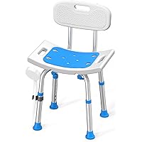 HOMLAND Shower Chair for Inside Shower with Removable Back, 400 lbs Heavy Duty Bath Chair for Bathtub, Safety Bath Seat Bath 