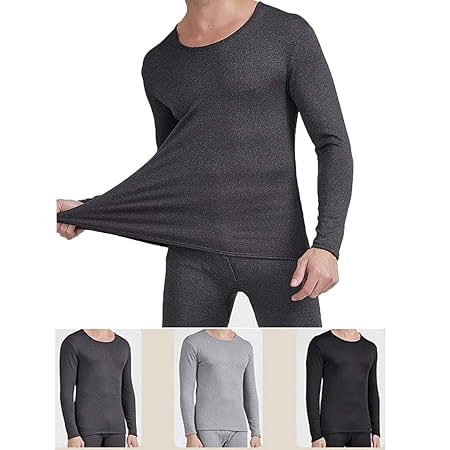 camiseta interior manga larga algodon hombre