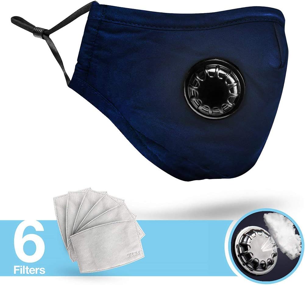 Sarplle dust mask respirator washable fine dust mask protection mask N95 filter mask with 6 pieces filter for smoke, ash, garden pollen