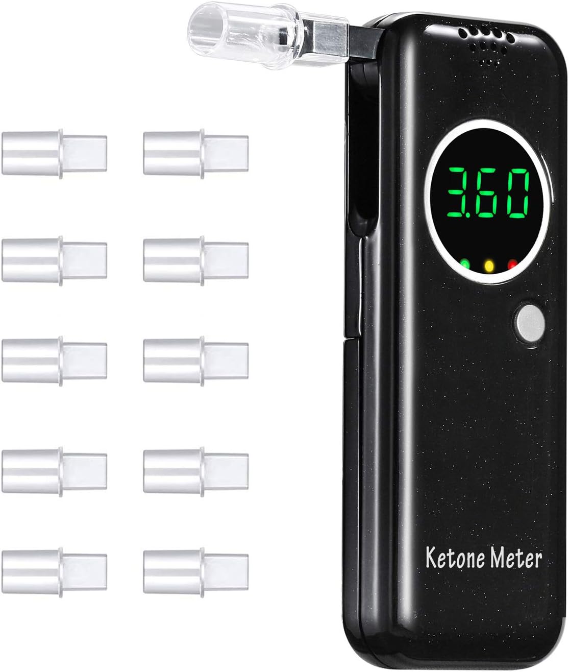 Ketone Meter, Digital Ketone Breath Monitor Ketosis Reader with 10pcs Replaceable Mouthpieces