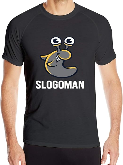 Slogoman Mans T-Shirt Short Sleeve T-Shirts Slim-Fit Quick-Dry Tops Black at Amazon Menâs 