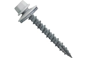 JAKE SALES Metal Roofing Screws: (250) 10 x 1-1/2" Brite White Hex Head Sheet Metal Roof Screw. Self Starting Metal to Wood siding Screws. EPDM Washer. Colored Head