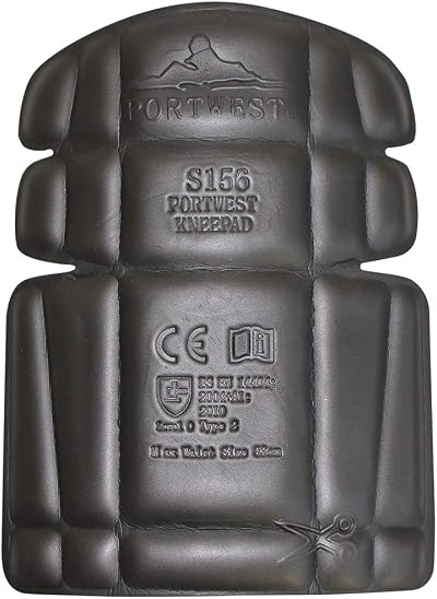 Portwest S156BKR Black EVA Knee Pads One Size Ergonomic Comfort Pair