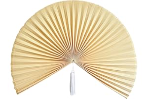 WOODCHILL Bamboo Wall Fan Decor - Large & Folding Decorative Wall Fan - Ideal as Boho Fan Wall Decor, Over the Bed Wall Decor for Bedroom & Fan Headboard - Handmade Bamboo Wall Decor Fan