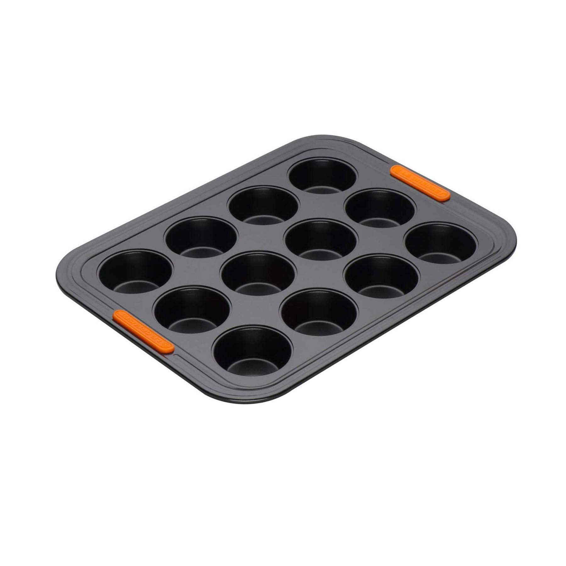 Le Creuset Non-Stick Carbon Steel Bakeware 12 Cup Mini Muffin Tray, Black, 30 cm, 46060000010000