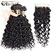 QTHAIR 16A Brazilian Hair Weave Bundles Wave Wave with Closure (18