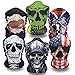 Outdoor Skull Face Mask 6PCS,Multifunctional Seamless Headwear and Tube Bandana for Motorcycle Hiking Cycling Ski Snowboard
