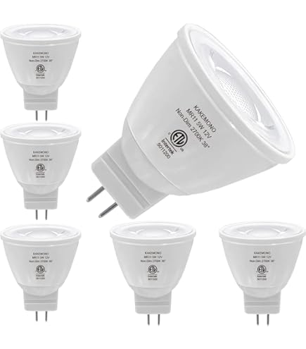GU4 MR11 Halogen Bulbs - 12V 35W Dimmable Spotlight Bulbs Warm White 2700K (6 Pack)