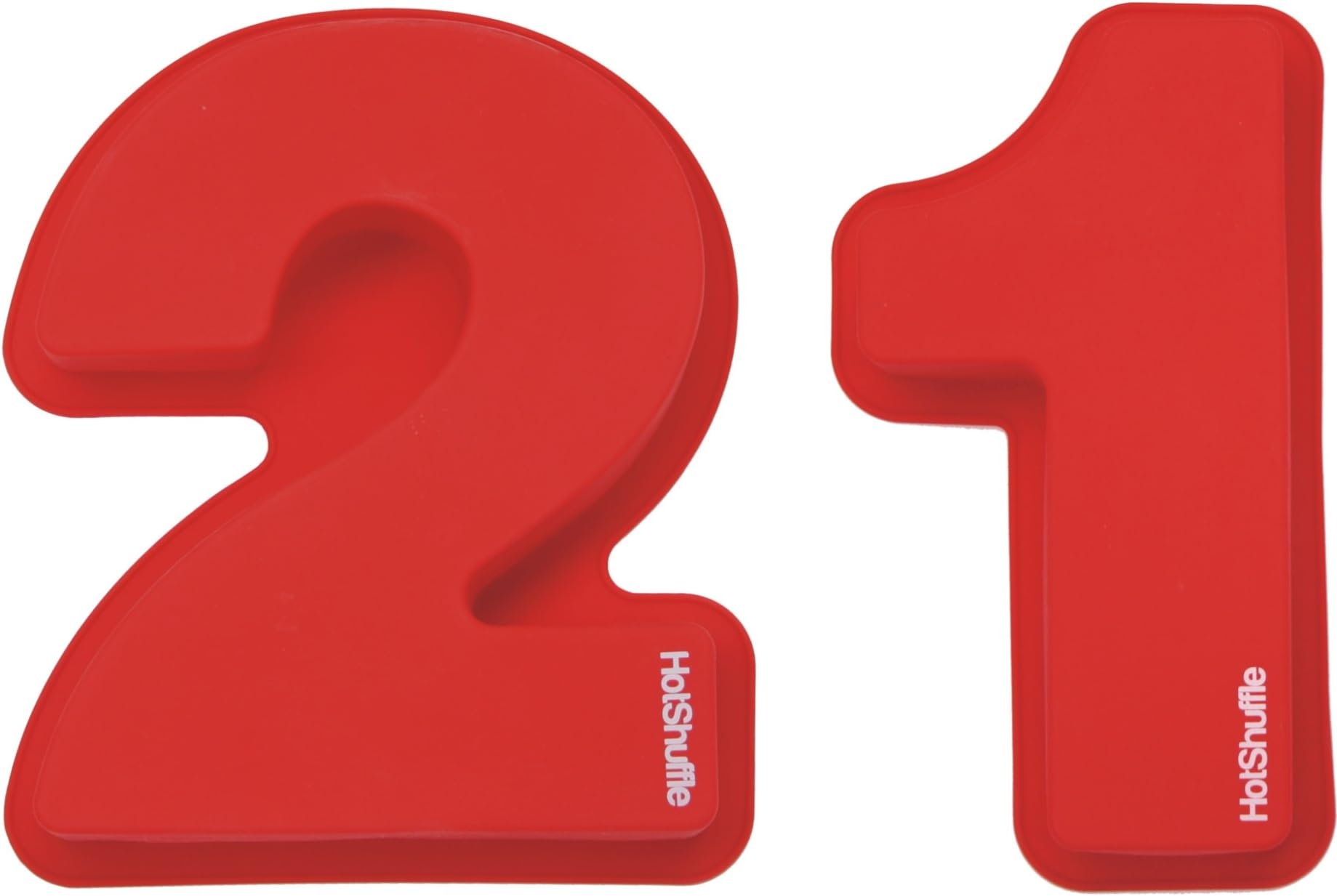 HotShuffleLarge Silicone Number 21 Cake Tin Mould 21st Birthday Gift 2 1 Red