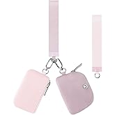 Babysun Mini Zip Around Dual Pouch Wristlet With 2 Straps Wristlet Keychain Wallet for Women Coin Purse Small Cute for Teen Girl