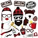 Lumberjack Photo Booth Props by PartyGraphix. Perfect for Lumberjack Party Photo Booth. Plaid Party Theme. 34 Quality Pieces
