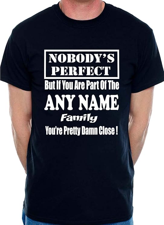 Print4U Mens Personalised T Shirt Any Surname Amazon.co.uk Clothing