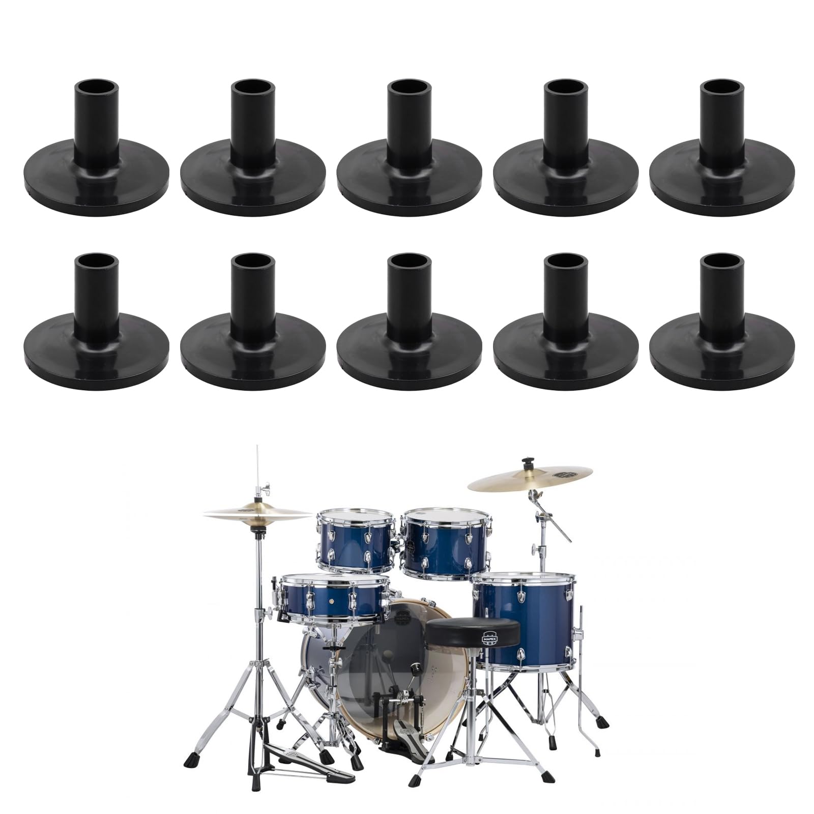 10PCS Cymbal Sleeves Drum Cymbal Sleeves Attachment for Percussion