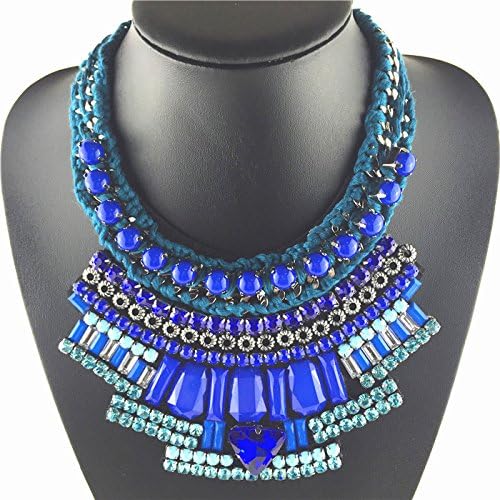 ATHING_Jewelry Bib Statement Nacklace Knitted Choker Handmade Crystal Necklace Beads Drop Bohemia Necklaces &amp; Pendant Chain Collars