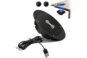 Invisible Wireless Charger Under Desk, 0-30mm Invisible Phone Charger, Hidden Fast Charging Pad & Space-Saving Qi Charger Inv