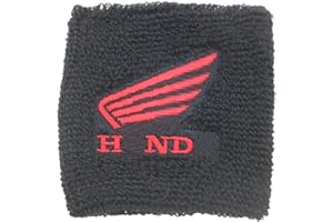 HOKTI Motorcycle Brake Reservoir Sock Compatible with CBR600RR CBR900RR CBR1000RR - Reservoir Sock Cover (Black and Red)1 Pack