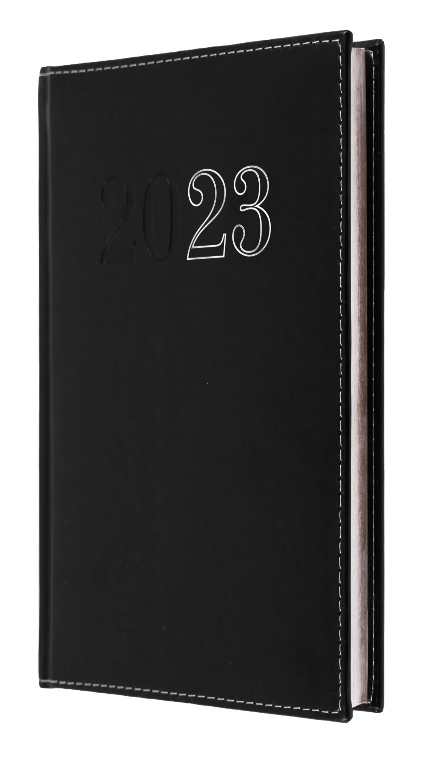 Collins Chelsea Slim Week To View 2023 Diary - Black (ND73.99-23) - Complete Business Planner, Agenda and Journal Organiser