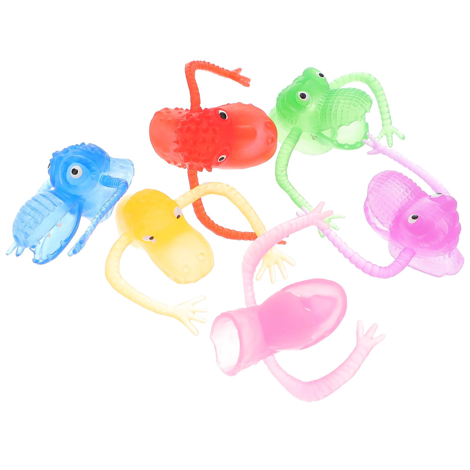 Tomaibaby Dinosaur Fingertip Toys 20Pcs Mini Finger Puppets Set Colorful Plastic Dinosaurs for Kids Party Bag Fillers Halloween Favors