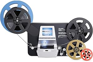 EYESEN 8mm & Super 8 Film to Digital Converter, Film Scanner Digitizer with 2.4" Screen, Convert 3” 5” 7” 9” Reels into 1080P Digital MP4 Files,Sharing & Saving on 32GB SD Card