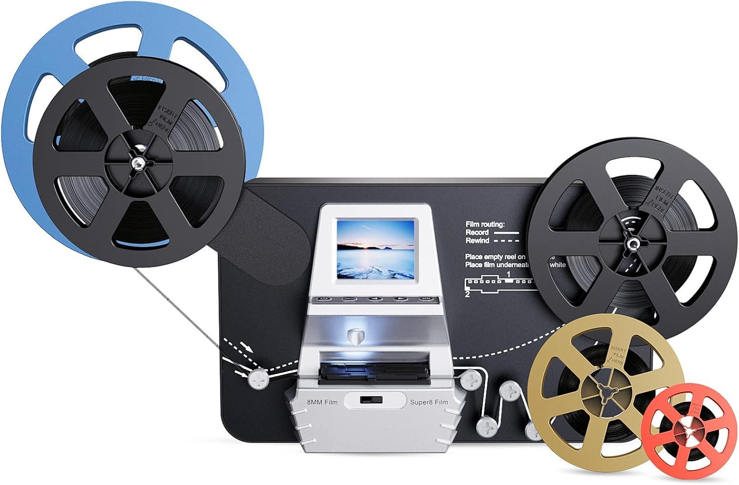 8mm & Super 8 Film to Digital Converter, Scanner Digitizer with