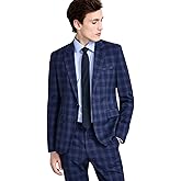 Modern-Fit Wool Plaid Suit Jacket by Hugo Boss