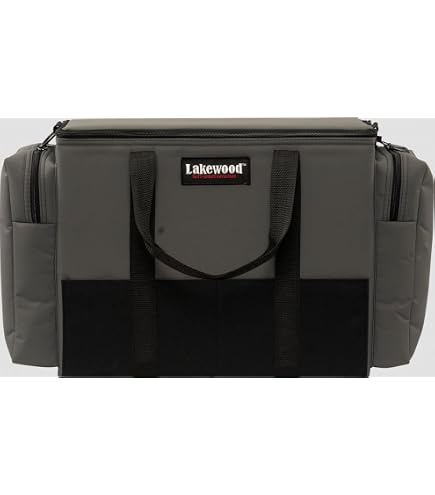 Lakewood Fishing Upright Tackle Box - Gray - Tackle Box for Musky/Pike and those larger baits - Holds up to 50 Baits/Lures