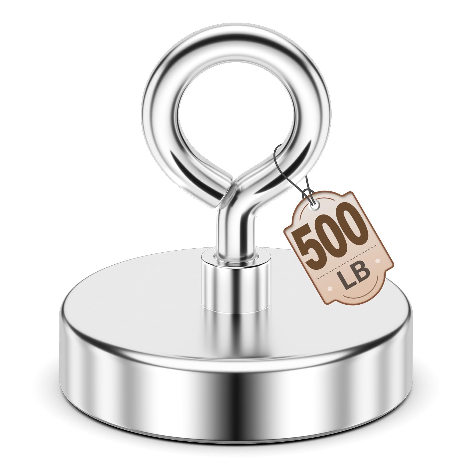 Fishing Magnets, 190 kg(420 lb) Pulling Force Strong Magnet Fishing, Neodymium Rare Earth Magnet, Super Strong Neodymium Magnets is Used to Retrieve Items in Rivers, Lakes, Oceans, Llawns, Deep Caves