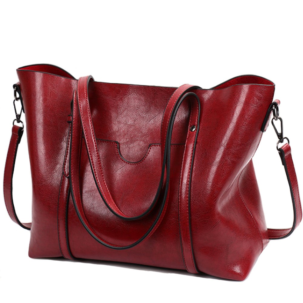 FiveloveTwo Ladies All-match Top-Handle Bags Crossbody Hobo Shoulder Satchel Tote Bags Shopper Clutch Handbags Purse for Women burgundy(Size: 1)