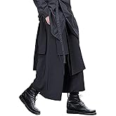 AITFINEISM Men's Casual Skirt Pants Loose Wide Leg Harem Pant Japanese Harajuku Kimono Trousers