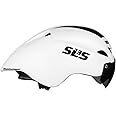SLS3 Triathlon Helmet - Aero Bike Helmet with Removable Shield Visor Time Trial TT - Lightweight Aero Helmet Triathlon Road Cycling Helmets Men/Women - One Size 21-23 Inches