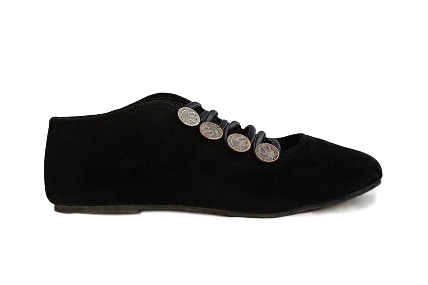 red choice collection women's black velvet low top shoes