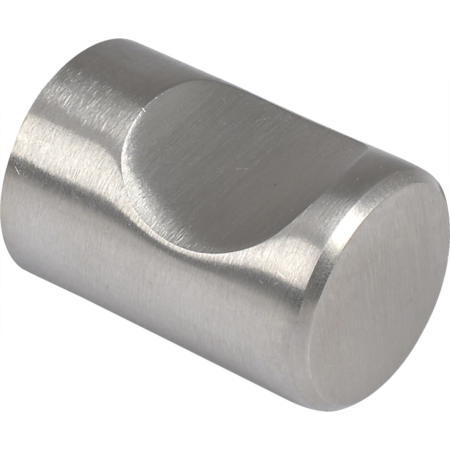 Sun Chain Furniture Knob Skat Diameter 15 mm - Knob for Drawers Depth 22 mm - Small Drawer Knob, Brushed Stainless Steel