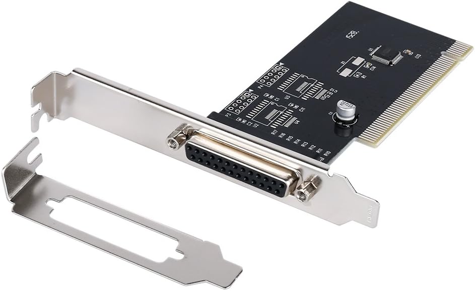 QNINE PCI Parallel Port Expansion Card, PCI to LPT DB25 Converter Adapter Controller for Desktop