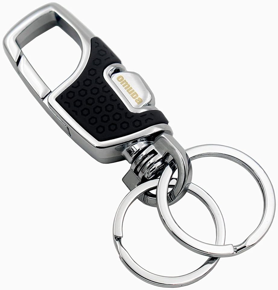 Key Chain Quick Release for Man and Women Key Holder for Belt Heavy Duty Keyring Clip Swivel (Black)