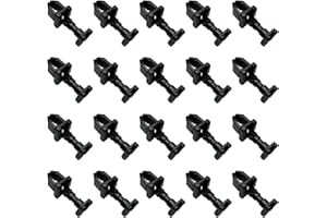 Memiuyelay 20 Pack RV Vent Latch Clips Replacement Fit for Norcold 617772 Refrigerator Service Vent Doors Quarter Turn Panel Fastener for Camper Refrigerator Vent Black RMS-14 Material