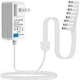 4.5V Power Adapter White 8 Outputs for Lemax Lighted Accessory 94563 94564 94565 94566 94527 84428 44241 44242 74707 74274 74295 64517 74269 74295 Christmas Delicate Light Building Decoration