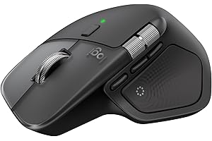 Logitech MX Master 4 for Mac, Ergonomic Bluetooth Mouse with Advanced Performance Haptic Feedback, Ultra-Fast Scrolling, USB-