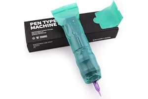 300pcs Tattoo Machine Covers Sealable Type - 2.4×8 Inch Jungle Green Tattoo Pen Covers Machine Bags Sleeves for Cartridge Tat